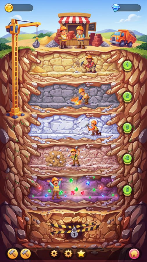 Pedreira em corte com os patamares